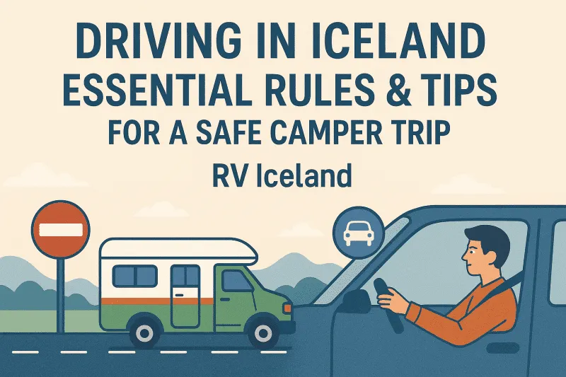 Driving a campervan in Iceland