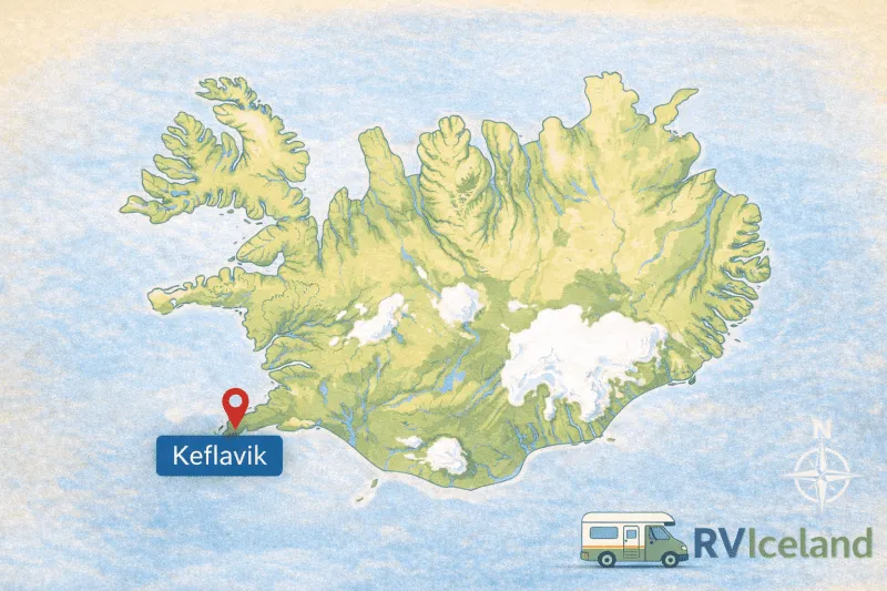 Keflavik Iceland map 