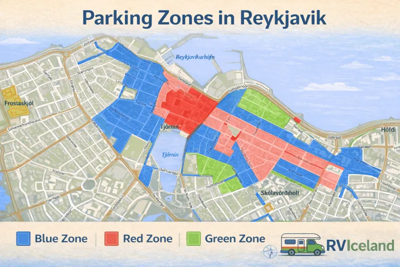 Parking zones in Reykjavik