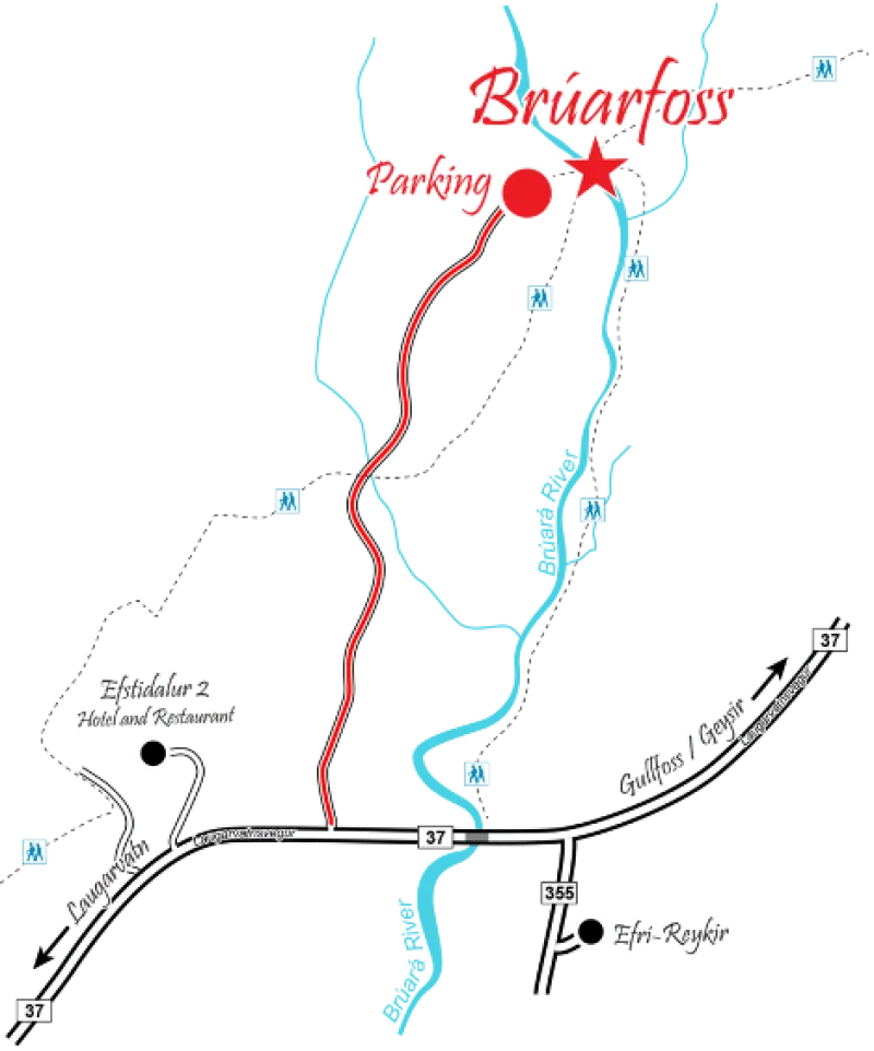 Brúarfoss parking