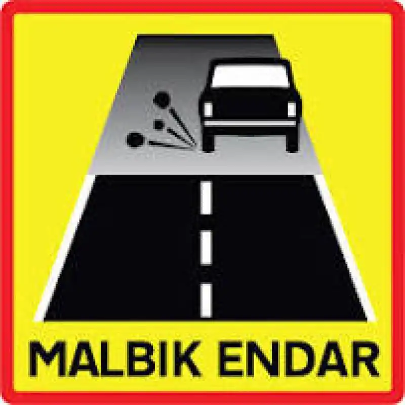 Malbik Endar sign in Iceland