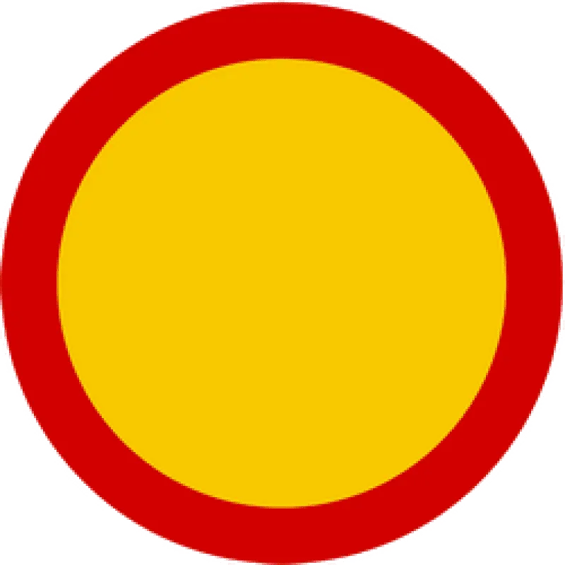 Entry forbidden road sign