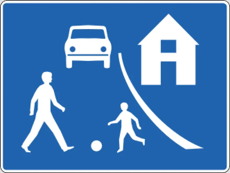 Residential area sign Iceland